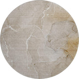 8' Beige And Ivory Abstract Washable Round Rug With UV Protection - HomeRoots - Flyclothing LLC