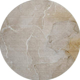 8' Beige And Ivory Abstract Washable Round Rug With UV Protection - HomeRoots - Flyclothing LLC