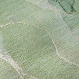 8' Green And Ivory Abstract Washable Round Rug With UV Protection - HomeRoots - Flyclothing LLC