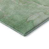 9' X 12' Green And Ivory Abstract Washable Area Rug With UV Protection - HomeRoots - Flyclothing LLC