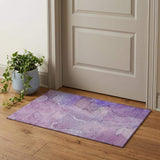 3' X 5' Purple And Ivory Abstract Washable Area Rug With UV Protection - HomeRoots - Flyclothing LLC