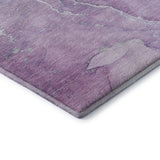 5' X 8' Purple And Ivory Abstract Washable Area Rug With UV Protection - HomeRoots - Flyclothing LLC
