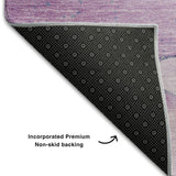 9' X 12' Purple And Ivory Abstract Washable Area Rug With UV Protection - HomeRoots - Flyclothing LLC