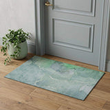 3' X 5' Teal And Ivory Abstract Washable Area Rug With UV Protection - HomeRoots - Flyclothing LLC