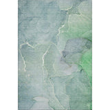 3' X 5' Teal And Ivory Abstract Washable Area Rug With UV Protection - HomeRoots - Flyclothing LLC
