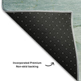 3' X 5' Teal And Ivory Abstract Washable Area Rug With UV Protection - HomeRoots - Flyclothing LLC
