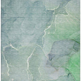 9' X 12' Teal And Ivory Abstract Washable Area Rug With UV Protection - HomeRoots - Flyclothing LLC