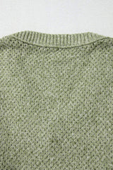 V-Neck Dropped Shoulder Long Sleeve Sweater - Trendsi - Flyclothing LLC