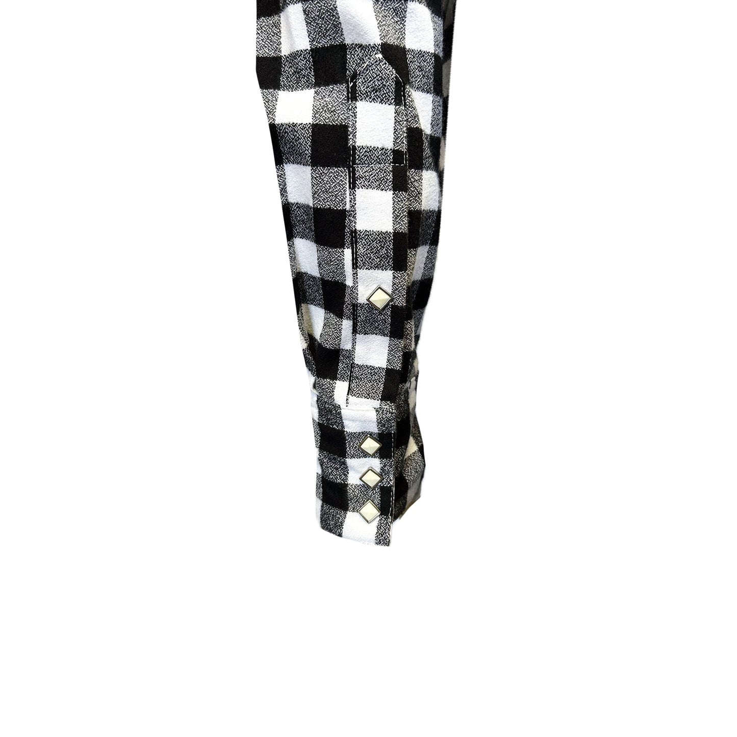 Rockmount Ranch Wear Men's Plush Flannel White & Black Buffalo Check Western Shirt - Rockmount Clothing - Flyclothing LLC