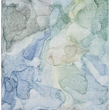 3' X 5' Blue And Ivory Abstract Washable Area Rug With UV Protection - HomeRoots - Flyclothing LLC
