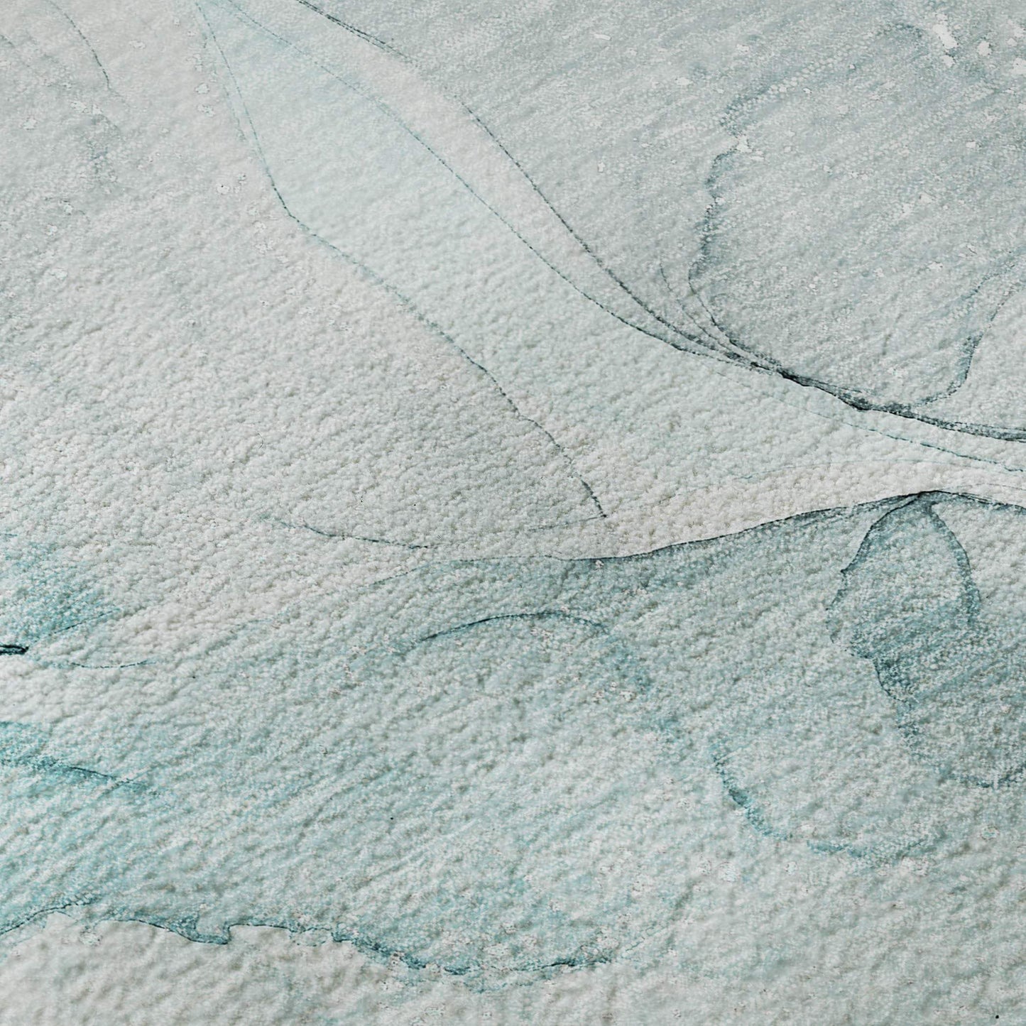 9' X 12' Teal And Ivory Abstract Washable Area Rug With UV Protection - HomeRoots - Flyclothing LLC