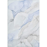 3' X 5' Blue And Ivory Abstract Washable Area Rug With UV Protection - HomeRoots - Flyclothing LLC