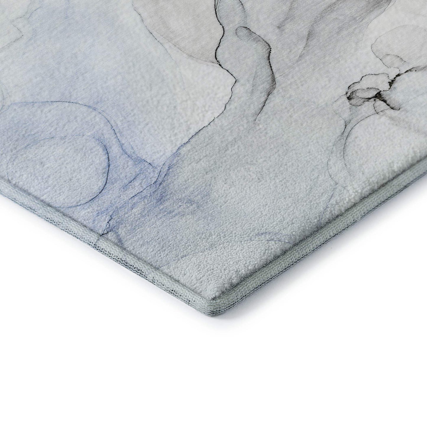 3' X 5' Blue And Ivory Abstract Washable Area Rug With UV Protection - HomeRoots - Flyclothing LLC