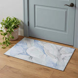 3' X 5' Blue And Ivory Abstract Washable Area Rug With UV Protection - HomeRoots - Flyclothing LLC