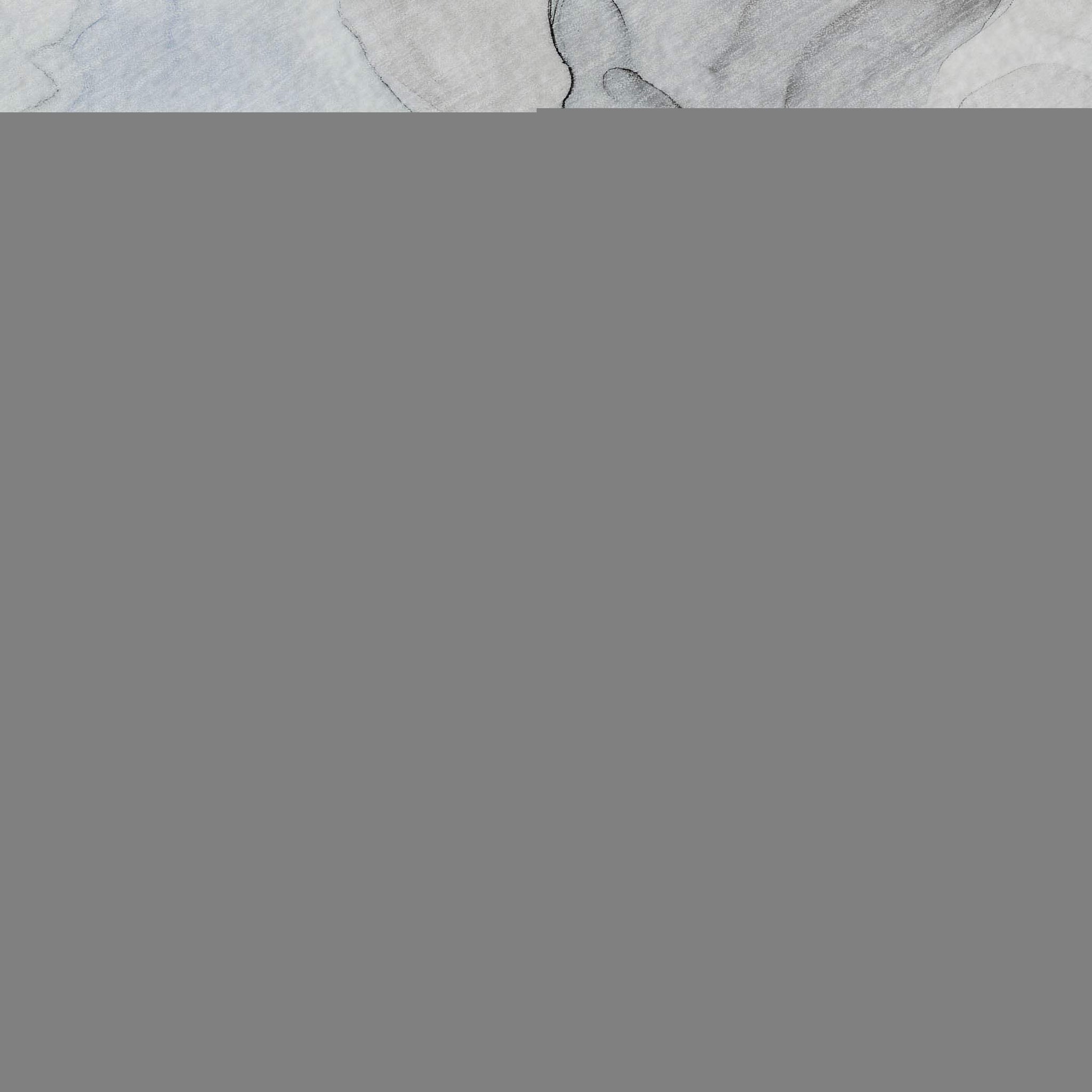 8' Blue And Ivory Abstract Washable Round Rug With UV Protection - HomeRoots - Flyclothing LLC