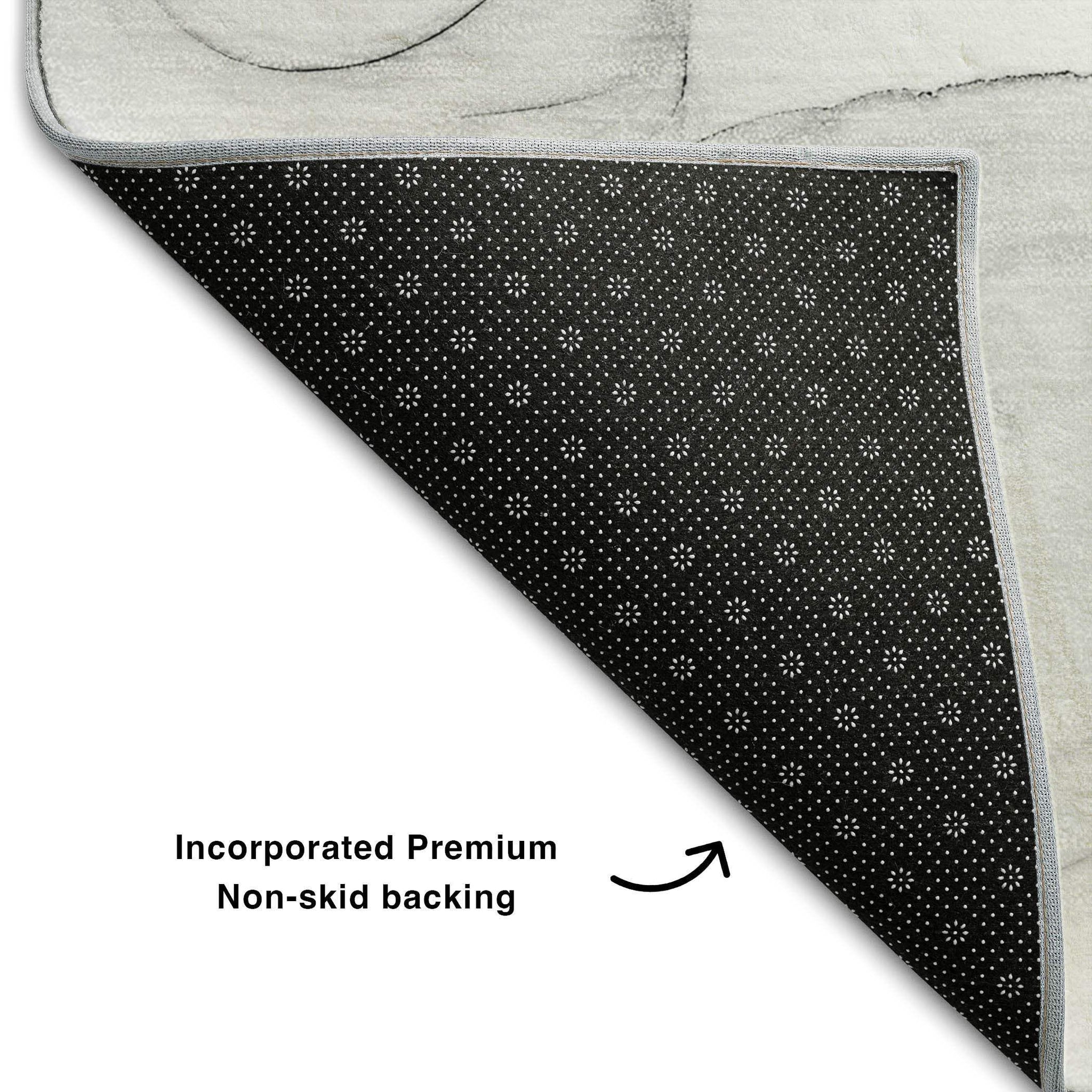 3' X 5' Gray And Ivory Abstract Washable Area Rug With UV Protection - HomeRoots - Flyclothing LLC
