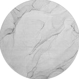 8' Gray And Ivory Abstract Washable Round Rug With UV Protection - HomeRoots - Flyclothing LLC