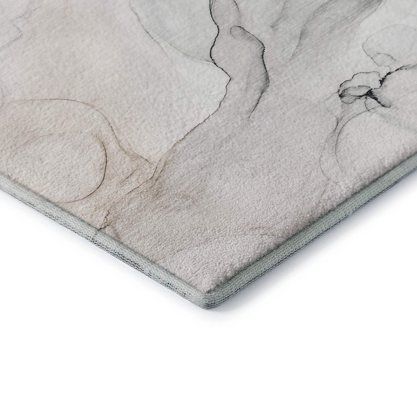 8' Ivory And Beige Abstract Washable Round Rug With UV Protection - HomeRoots - Flyclothing LLC