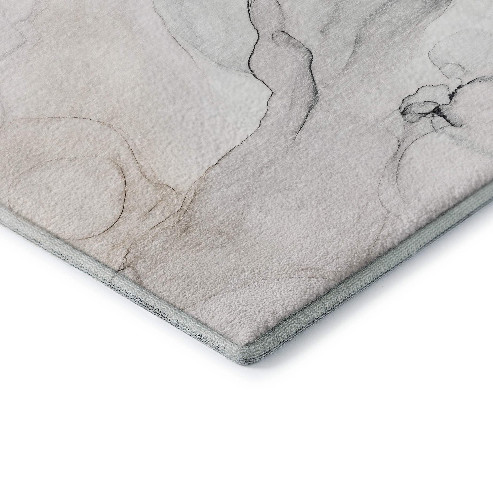 8' Ivory And Beige Abstract Washable Round Rug With UV Protection - HomeRoots - Flyclothing LLC