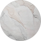 8' Ivory And Beige Abstract Washable Round Rug With UV Protection - HomeRoots - Flyclothing LLC