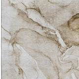 3' X 5' Brown And Ivory Abstract Washable Area Rug With UV Protection - HomeRoots - Flyclothing LLC