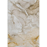 5' X 8' Brown And Ivory Abstract Washable Area Rug With UV Protection - HomeRoots - Flyclothing LLC