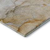5' X 8' Brown And Ivory Abstract Washable Area Rug With UV Protection - HomeRoots - Flyclothing LLC
