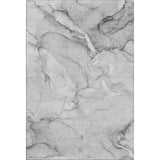 3' X 5' Gray And Ivory Abstract Washable Area Rug With UV Protection - HomeRoots - Flyclothing LLC