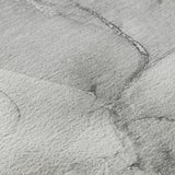 8' Gray And Ivory Abstract Washable Round Rug With UV Protection - HomeRoots - Flyclothing LLC
