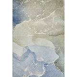 3' X 5' Blue Gray And Ivory Abstract Washable Area Rug With UV Protection - HomeRoots - Flyclothing LLC