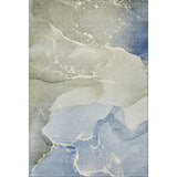 3' X 5' Blue Gray And Ivory Abstract Washable Area Rug With UV Protection - HomeRoots - Flyclothing LLC