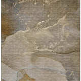 3' X 5' Brown Gray And Ivory Abstract Washable Area Rug With UV Protection - HomeRoots - Flyclothing LLC