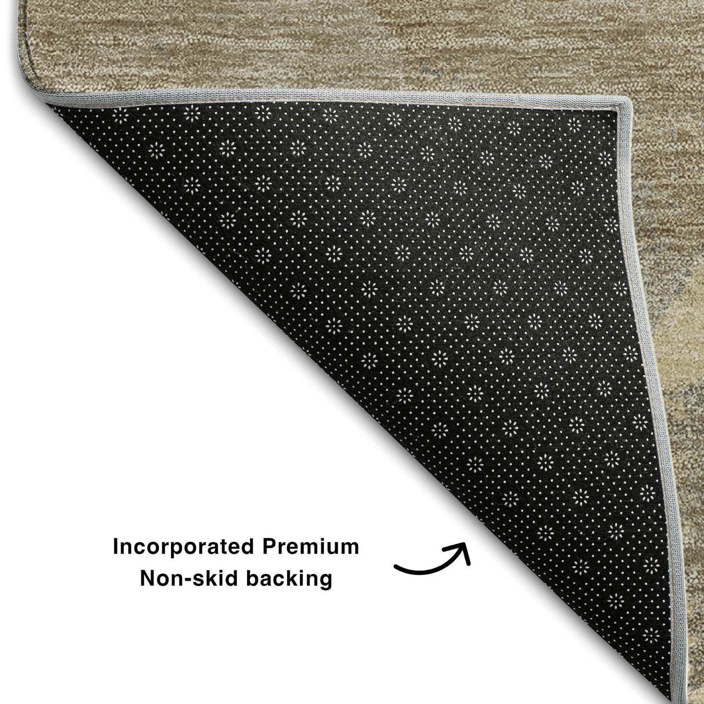 3' X 5' Brown Gray And Ivory Abstract Washable Area Rug With UV Protection - HomeRoots - Flyclothing LLC