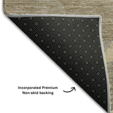 3' X 5' Brown Gray And Ivory Abstract Washable Area Rug With UV Protection - HomeRoots - Flyclothing LLC
