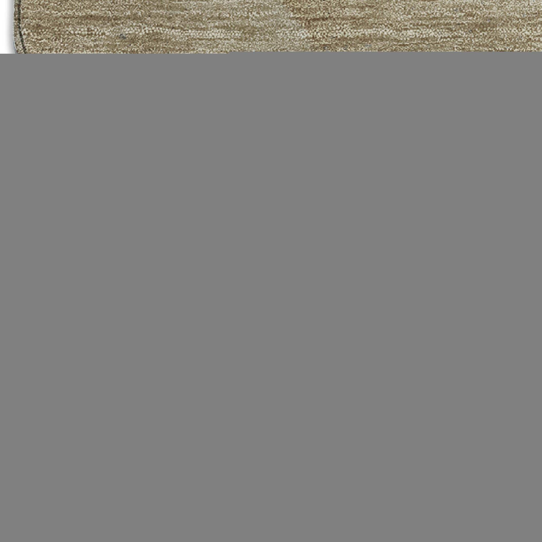8' Brown Gray And Ivory Abstract Washable Round Rug With UV Protection - HomeRoots - Flyclothing LLC