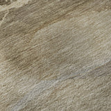 8' Brown Gray And Ivory Abstract Washable Round Rug With UV Protection - HomeRoots - Flyclothing LLC