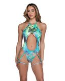 Roma Costume 6471 Large Keyhole Metallic Romper - Roma Costume
