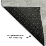 5' X 8' Gray And Ivory Abstract Washable Area Rug With UV Protection - HomeRoots - Flyclothing LLC