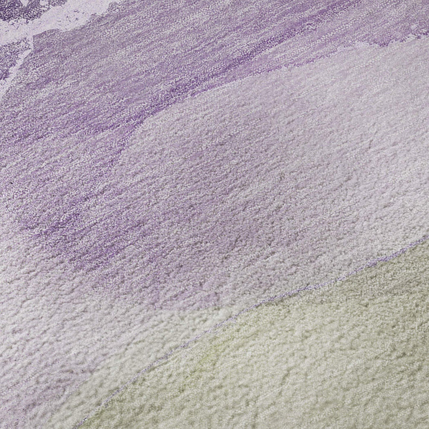 8' Purple Green And Ivory Abstract Washable Round Rug With UV Protection - HomeRoots - Flyclothing LLC