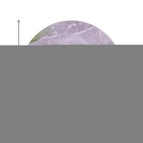 8' Purple Green And Ivory Abstract Washable Round Rug With UV Protection - HomeRoots - Flyclothing LLC