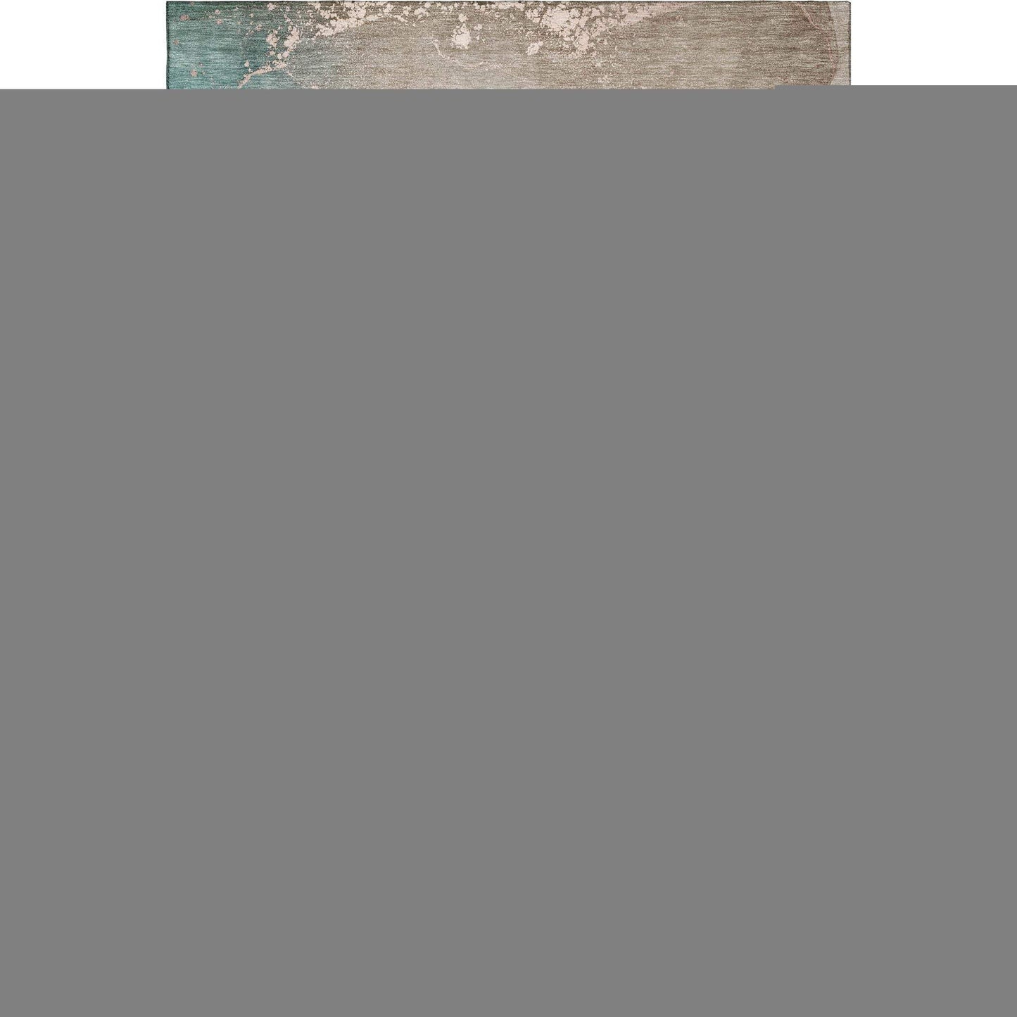 10' X 14' Teal Beige And Ivory Abstract Washable Area Rug With UV Protection - HomeRoots - Flyclothing LLC