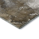 3' X 5' Brown Ivory And Gray Abstract Washable Area Rug With UV Protection - HomeRoots - Flyclothing LLC