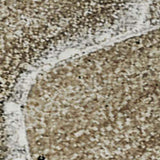 3' X 5' Brown Ivory And Gray Abstract Washable Area Rug With UV Protection - HomeRoots - Flyclothing LLC