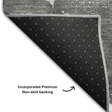 3' X 5' Gray And Ivory Abstract Washable Area Rug With UV Protection - HomeRoots - Flyclothing LLC