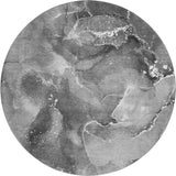 8' Gray And Ivory Abstract Washable Round Rug With UV Protection - HomeRoots - Flyclothing LLC