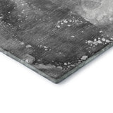 8' Gray And Ivory Abstract Washable Round Rug With UV Protection - HomeRoots - Flyclothing LLC