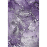 3' X 5' Purple And Ivory Abstract Washable Area Rug With UV Protection - HomeRoots - Flyclothing LLC