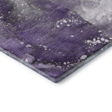 3' X 5' Purple And Ivory Abstract Washable Area Rug With UV Protection - HomeRoots - Flyclothing LLC