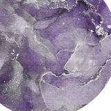 8' Purple And Ivory Abstract Washable Round Rug With UV Protection - HomeRoots - Flyclothing LLC