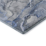 5' X 8' Blue And Ivory Abstract Washable Area Rug With UV Protection - HomeRoots - Flyclothing LLC